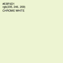 #EBF6D1 - Chrome White Color Image