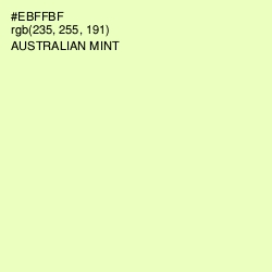 #EBFFBF - Australian Mint Color Image