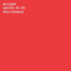 #EC3B3F - Red Orange Color Image