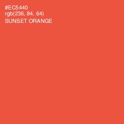#EC5440 - Sunset Orange Color Image
