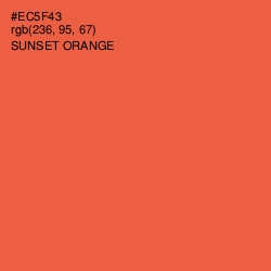 #EC5F43 - Sunset Orange Color Image