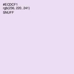 #ECDCF1 - Snuff Color Image