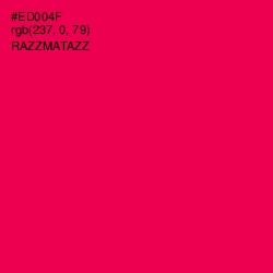 #ED004F - Razzmatazz Color Image