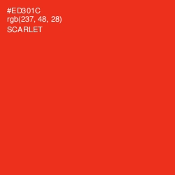 #ED301C - Scarlet Color Image