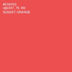 #ED4F50 - Sunset Orange Color Image