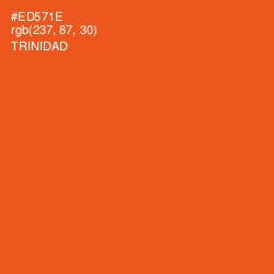 #ED571E - Trinidad Color Image