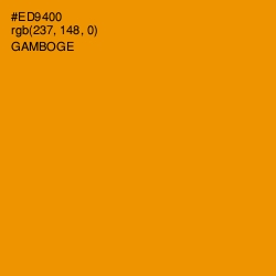 #ED9400 - Gamboge Color Image