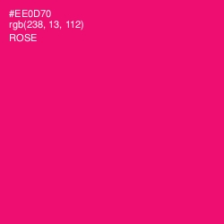 #EE0D70 - Rose Color Image