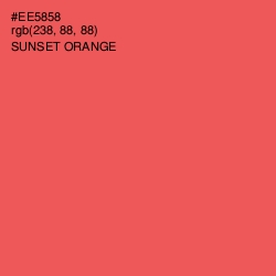 #EE5858 - Sunset Orange Color Image