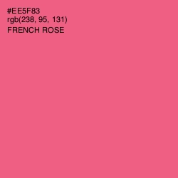 #EE5F83 - French Rose Color Image
