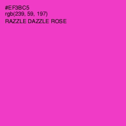 #EF3BC5 - Razzle Dazzle Rose Color Image