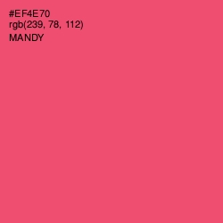 #EF4E70 - Mandy Color Image
