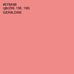#EF8A88 - Geraldine Color Image