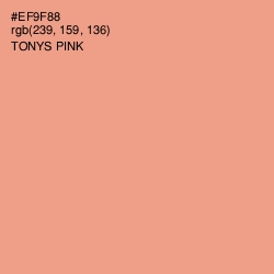 #EF9F88 - Tonys Pink Color Image