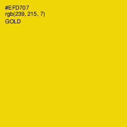 #EFD707 - Gold Color Image