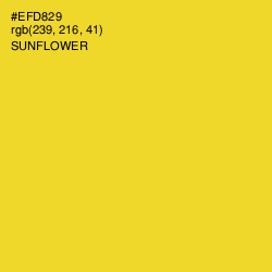 #EFD829 - Sunflower Color Image