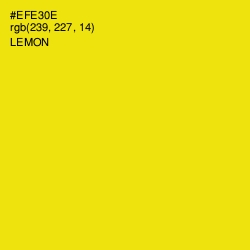 #EFE30E - Lemon Color Image