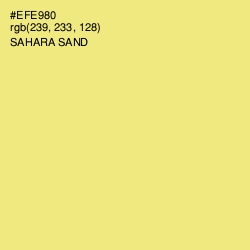 #EFE980 - Sahara Sand Color Image