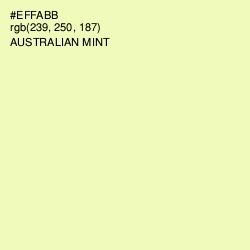 #EFFABB - Australian Mint Color Image