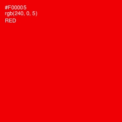 #F00005 - Red Color Image