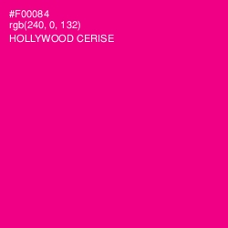 #F00084 - Hollywood Cerise Color Image