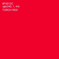 #F0012C - Torch Red Color Image