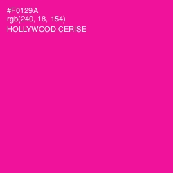 #F0129A - Hollywood Cerise Color Image