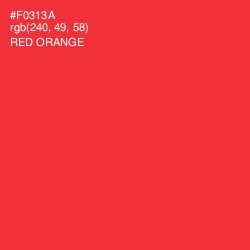 #F0313A - Red Orange Color Image