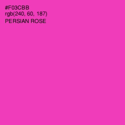 #F03CBB - Persian Rose Color Image