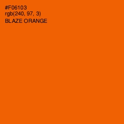 #F06103 - Blaze Orange Color Image