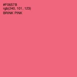 #F0657B - Brink Pink Color Image