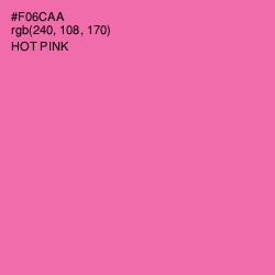 #F06CAA - Hot Pink Color Image