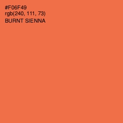 #F06F49 - Burnt Sienna Color Image