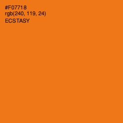 #F07718 - Ecstasy Color Image