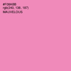 #F08ABB - Mauvelous Color Image
