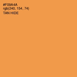 #F09A4A - Tan Hide Color Image