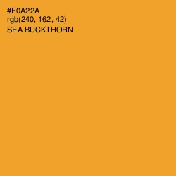 #F0A22A - Sea Buckthorn Color Image