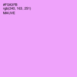 #F0A3FB - Mauve Color Image