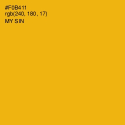 #F0B411 - My Sin Color Image