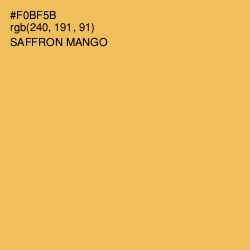#F0BF5B - Saffron Mango Color Image