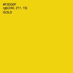 #F0D30F - Gold Color Image