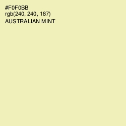 #F0F0BB - Australian Mint Color Image