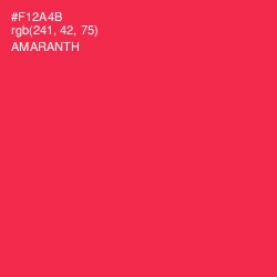 #F12A4B - Amaranth Color Image