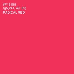 #F13159 - Radical Red Color Image