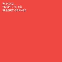 #F14942 - Sunset Orange Color Image