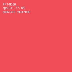 #F14D58 - Sunset Orange Color Image