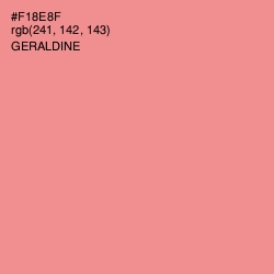 #F18E8F - Geraldine Color Image