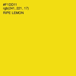 #F1DD11 - Ripe Lemon Color Image