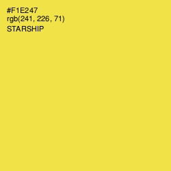 #F1E247 - Starship Color Image