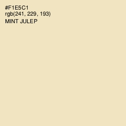 #F1E5C1 - Mint Julep Color Image